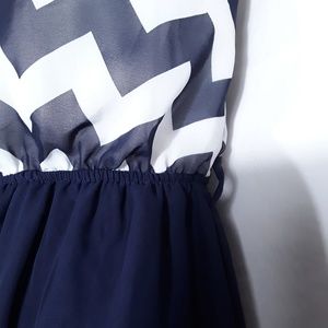 Rue21 Dresses - Rue 21 Blue Chevron High Low Dress Rue21 Dresses - Rue 21 Blue Chevron High Low Dress